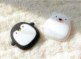 Cute Cartoon Penguin Polar Bear Electric Hand Warmers USB Rechargeable Double-Side Heating Pocket Power Bank Warmer