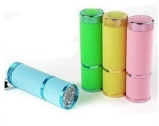 Luminous 9-head aluminum flashlight