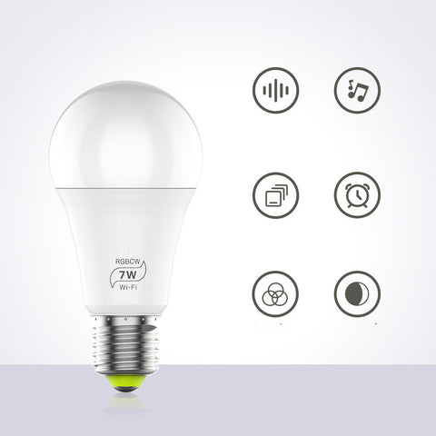 LED Smart Wifi Bulb Supports Alexa And Googleled Voice Control Colorful Lights