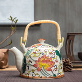 Ceramic Teapot With Strainer Large Handle Pot Single Pot Household