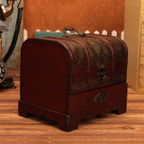 Jewelry Box Desktop Treasure Box Antique Wooden Storage Box