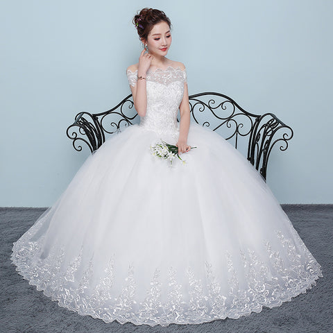 Qidi wedding dress shoulder wedding dress