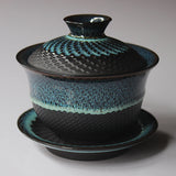 Tianmu Glaze Kiln Changed To Build A Gaiwan For Making Tea Retro Kungfu Tea Ceramics