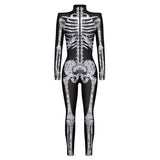 Halloween Skeleton 3D Digital Printing Shaping Jumpsuit