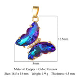 Butterfly Rabbit Ears Deer Color Zirconium Crystal Pendant