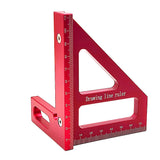 Aluminum Alloy Ruler Woodworking Angle Lineation Ruler