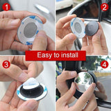 Car borderless small round mirror 360 degree reversing blind spot mirror convex mirror rear view rotating mirror glass small round mirror