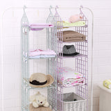 Multi-layered clothes rack storage cabinet