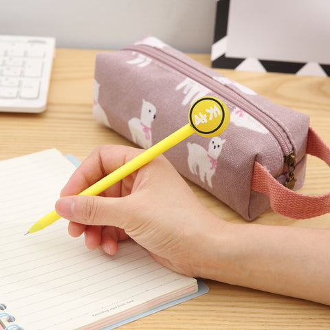 canvas portable pencil case