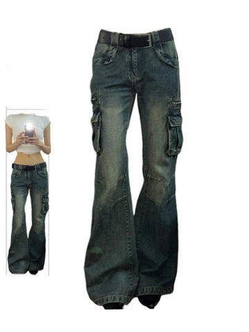 Women's American-style Retro Workwear Jeans