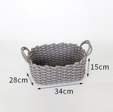 Nordic Wind Hand-woven Thick Cotton Rope Storage Box Simple Storage Basket