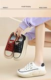 White Shoes Women's Leather Student Board Breathable Casual Shoes