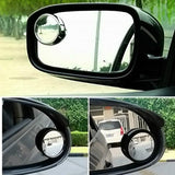 Car borderless small round mirror 360 degree reversing blind spot mirror convex mirror rear view rotating mirror glass small round mirror