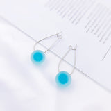 Korean bow tassel earrings asymmetric pearl flower earrings