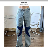 High Street Fashion Brand Washed Worn Jeans