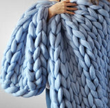 Acrylic woven super thick wool blanket