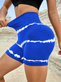 High Waist Tie-dye Yoga Shorts For Women Shorts