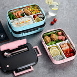 Four-compartment Lunch Box With Compartments For Students And Office Workers