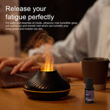 Drop Shipping RGB 130ML Flame Humidifier Diffuser Aroma Essential Oil Fire Flame Aroma Diffuser