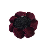 Solid Color Performance Dance Velvet Headband With Hair Mesh Bag