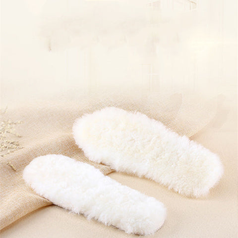 Wool Fur Integrated Cotton Insole Winter Warm