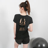 Yoga Clothes SpringSummer New Sports Short Sleeve T-shirt