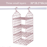 Multi-layered clothes rack storage cabinet