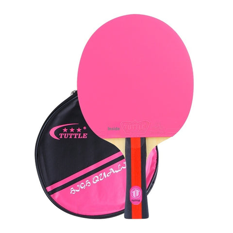 Colorful Pure Wood Single Racket Cover Professional High Elastic Long Handle Horizontal