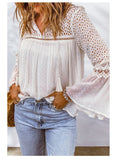 Women's Summer New Loose 34 Sleeve Pullover Chiffon Shirt