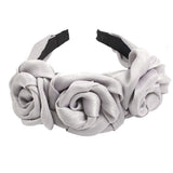 Headdress Solid Color Sweet Three Flowers Big Flowers