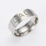 Monogram ring titanium steel ring