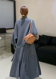 Autumn And Winter New Elegant Belt Knitted Trench Coat For Women