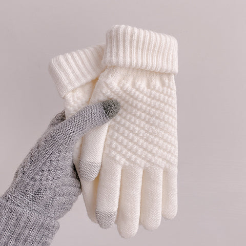 Women's Fashion Warm Solid Color Gloves