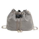 Women's Crossbody Rhinestone Bucket Bag