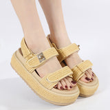 Women's Summer Open Toed Woven Hollowed Flat Sandals