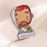 Creative Van Gogh Cartoon Oil Drip Brooch