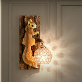 Nordic Countryside Squirrel Wall Lamp Wall Hanging Animal