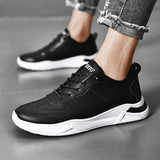 Sneakers Leather Round Toe Fashion Shoes Men