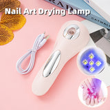 Handheld Nail Drying Lamp UV LED Lamp For Nails Rechargeable Mini LED UV Lamp Nail Dryer For Gel Nails Portability Nail Art Tool