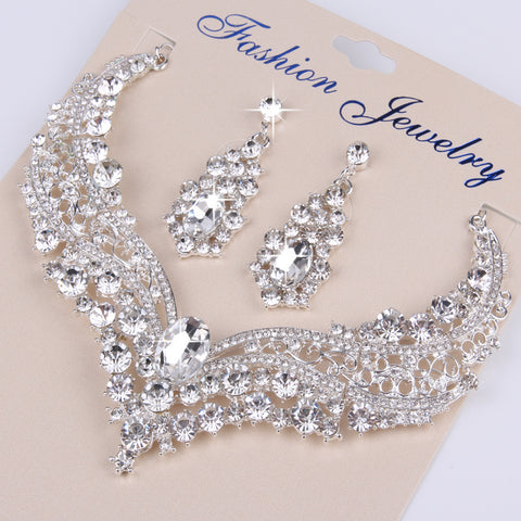 Necklace Alloy Diamond Large Crystal Jewelry Set