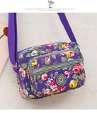 Multi Layered Floral Canvas Crossbody Women's Bag