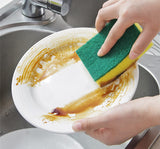 Sponge wipe cleaning pot and bowl