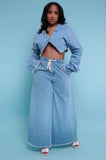 Casual Loose Denim Suit Two-piece Women's Clothing