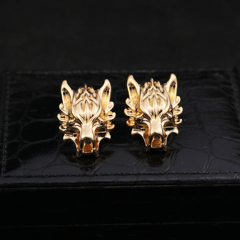 Personalized Domineering Reel Chain Tassel Brooch Fashion Alloy Wolf Head Pin Clothing