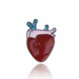 Human Organ Heart Lung Eye Capillary Pin Brooch