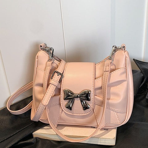 Four Seasons Commuting Trendy Daily Matching Shoulder Crossbody Women's Bag Bow