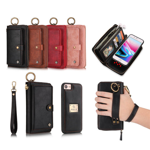 Compatible with Apple, Multifunctional fashion zipper bag iPhoneX phone case