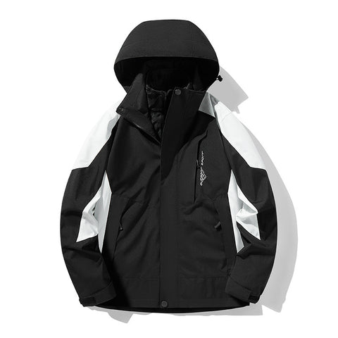 Three-in-one Removable Fleece-lined Thickened Waterproof Windproof Jacket Mountaineering