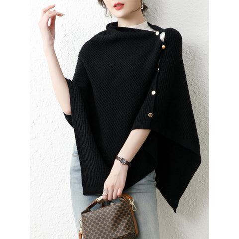 High-end Knitted Cape And Shawl Spring Autumn Outerwear High-end Blouse