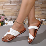 Finger Fit Design Flat Slippers Roman Style Breathable Beach Shoes